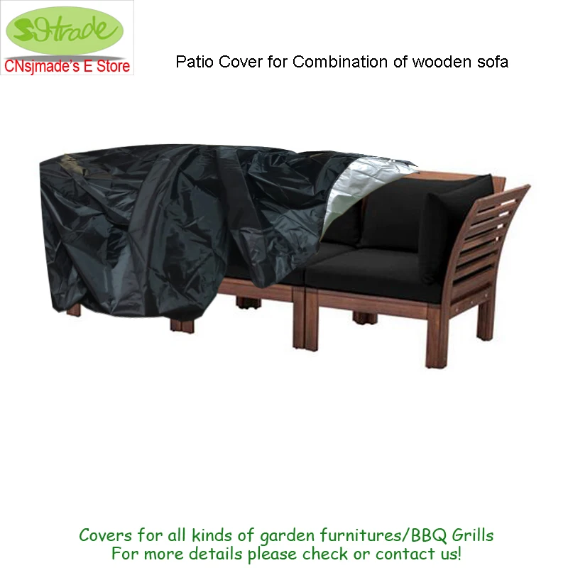 

Patio Cover for Combination of wooden sofa L230xW90xH73cm Garden furniture's cover.water proofed,Custom made available