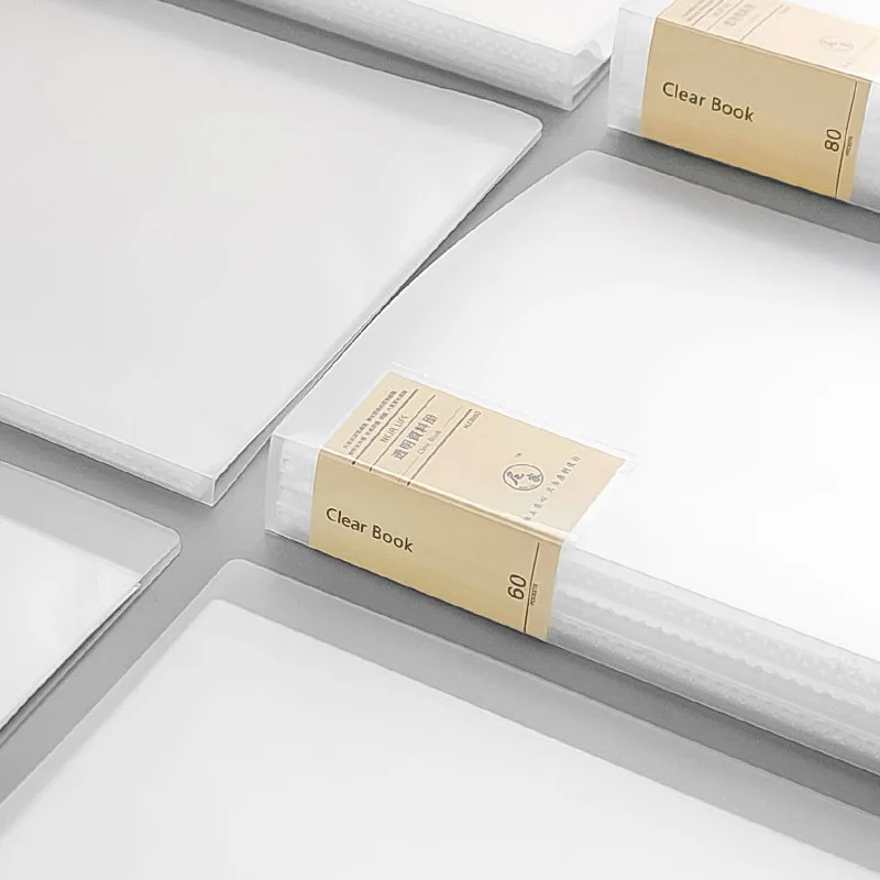 A4 File Bag Data Book 10/20/40/60/80/100 Pages Large Capacity File Folder Portfolio Display Book Office Stationery Drop Shipping