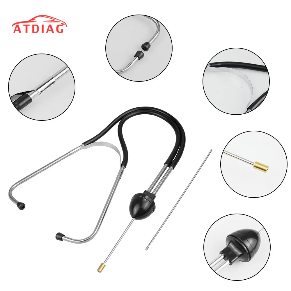 22.5+7CM Mechanics Cylinder Stethoscope Car Engine Block Diagnostic Automotive Hearing Tools Anti-shocked Durable Chromed-steel