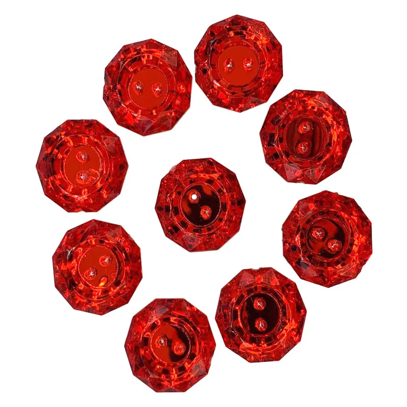 24Pcs Rhinestone acrylic button sewing faceted glittering buttons for crafts garment accessory 1.8cm