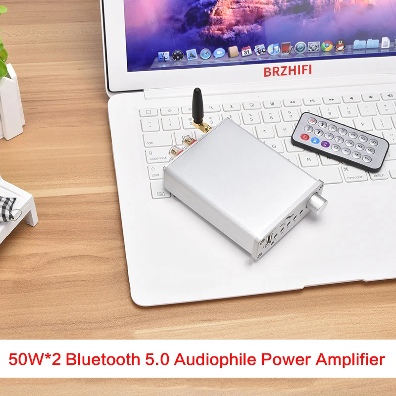 

50W*2 HIFI Fever-level Power Amplifier 3116 High-fidelity Bluetooth 5.0 High-power with Playback U Disk TF Amplifier Support APP