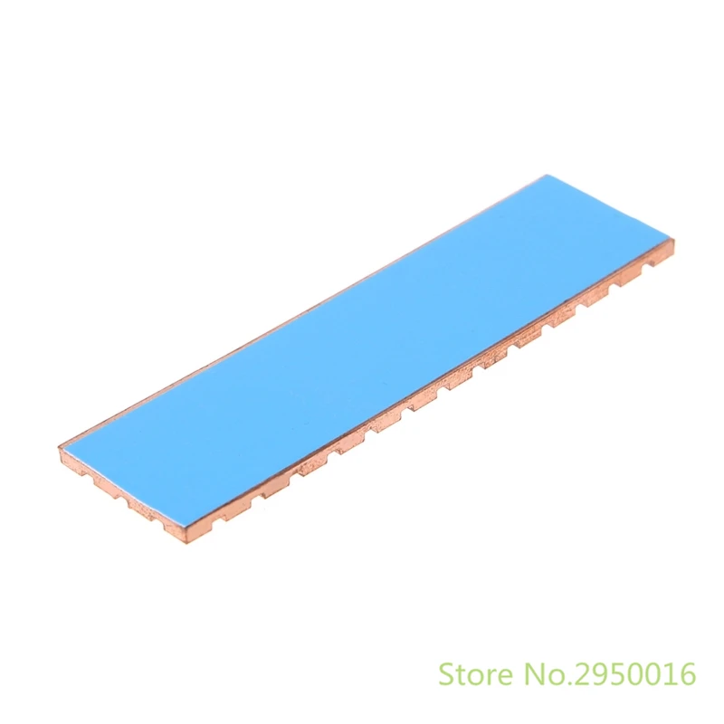 Dissipador de cobre condutor térmico para m.2 ngff 2280 pci-e nvme ssd 67x18mm, espessura 1.5/2/3/4/6mm