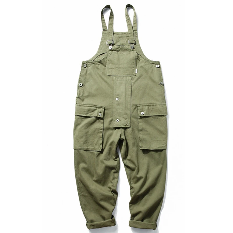 

Men's Multi-Pockets Loose Overalls Straight Hip-hop Jumpsuits Outdoor Camp Trekking Fishing Pants Tooling Trousers Tooling Longs