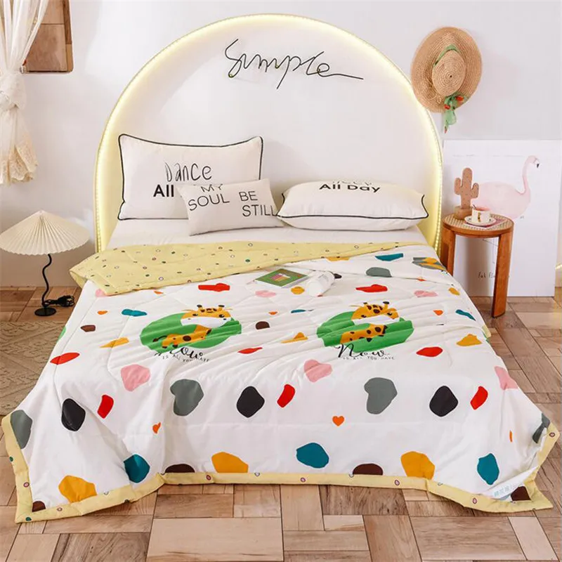 9 patterns 2 size cotton filling quilt twill cotton printing room quilt home textile kids children adult sleeping quilt blanket