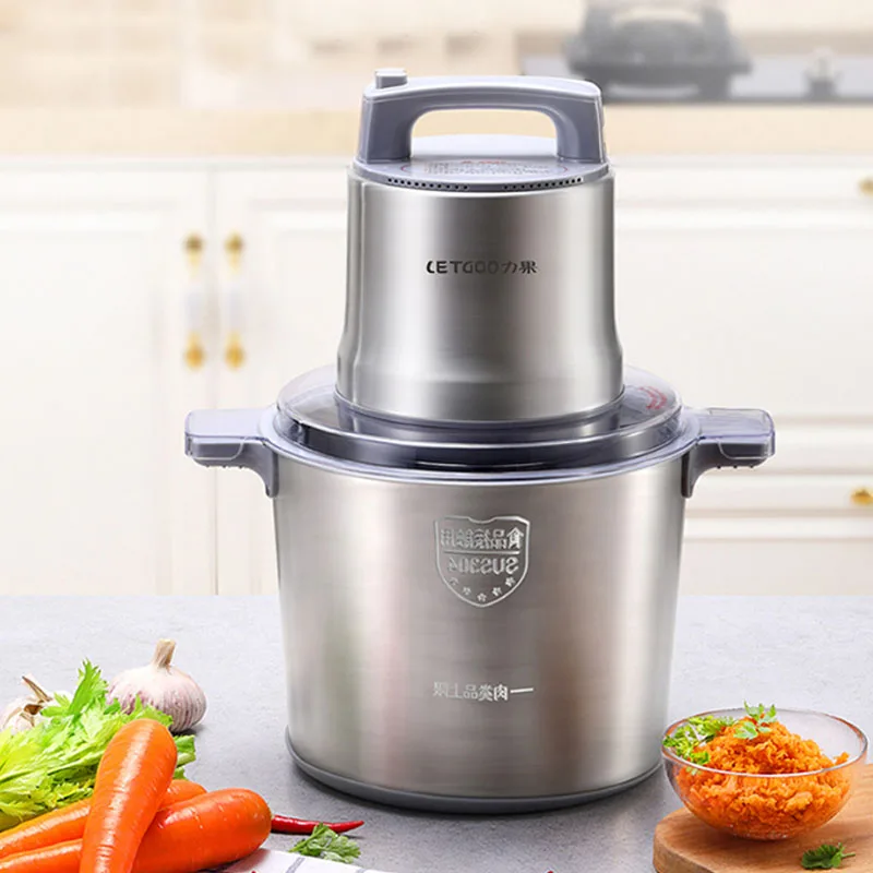 12L Commercial Meat Grinder 1200W High-power Minced Meat Blender Home Electric Stainless Steel Pepper Crusher Food processor