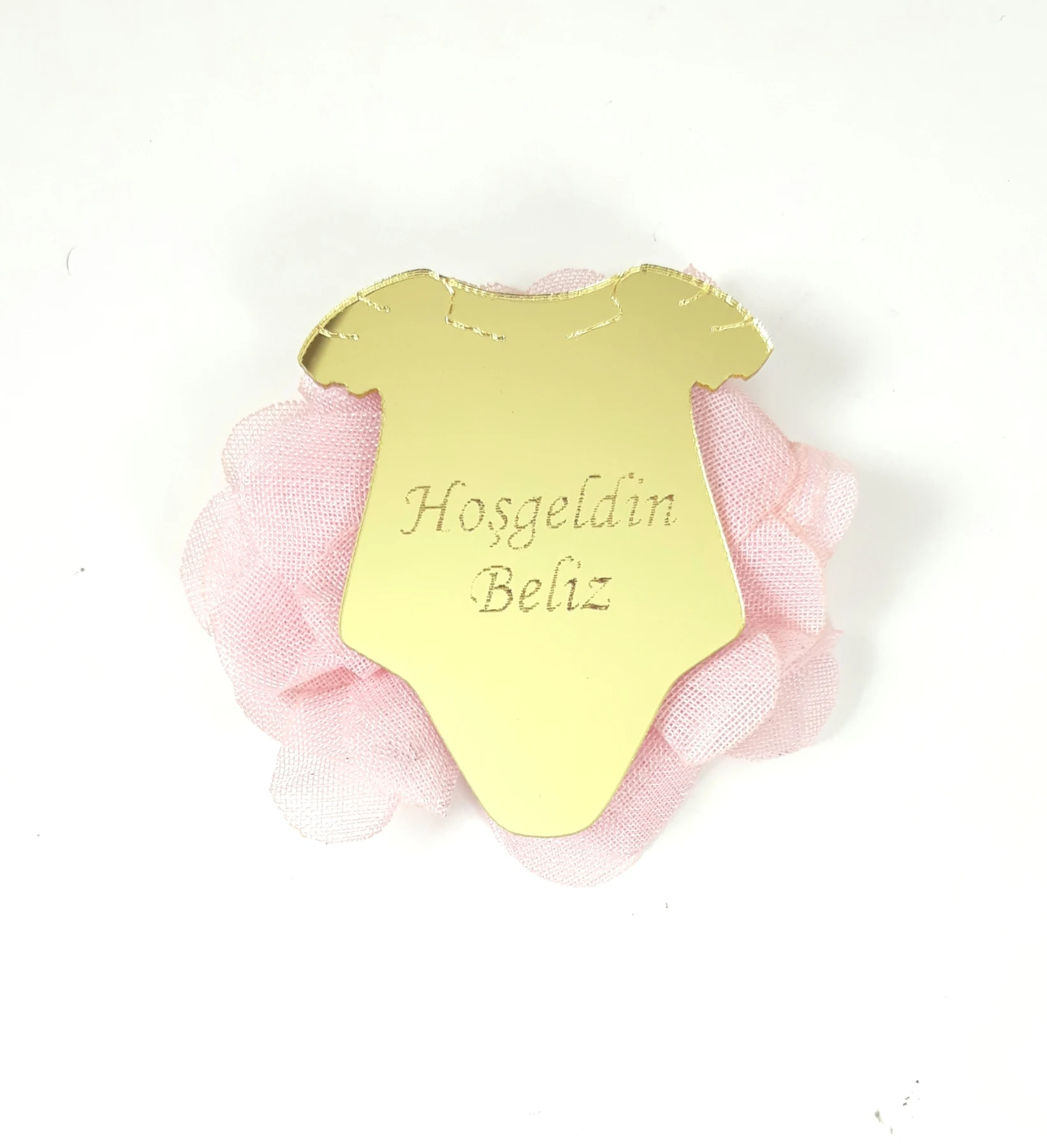 50 pcs Plexiglass Magnet Jumpsuit Baby Gift of you want on the name yazilir