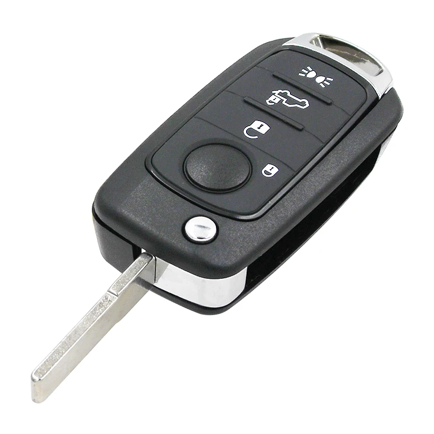 4 Buttons Flip Remote Key FSK 433.92MHz Megamos MQB ID48 AES or 4A Chip for Fiat Egea Tipo 500X 2016 2017 2018 Uncut SIP22 Blade