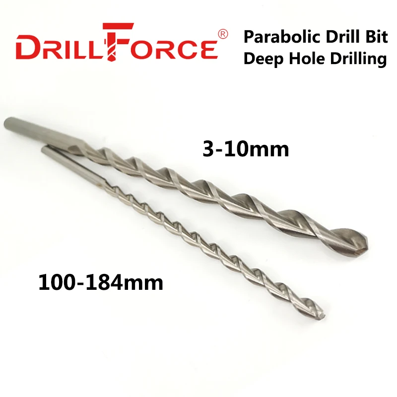 

Сверла Drillforce длинные из быстрорежущей стали и чугуна, 5 шт., 3-10 мм