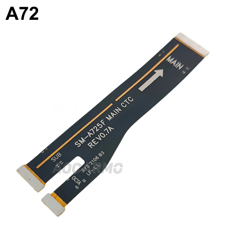 Aocarmo para samsung galaxy a42 a52 a72 placa principal placa mãe display lcd cabo flex a426b a725f peças de reposição