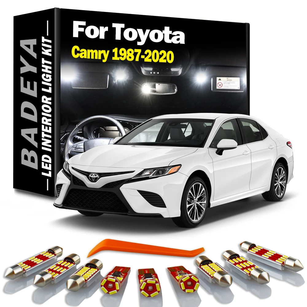 BADEYA Canbus Car LED Interior Dome Map Trunk Light Kit For Toyota Camry 1987-2013 2014 2015 2016 2017 2018 2019 2020 No Error