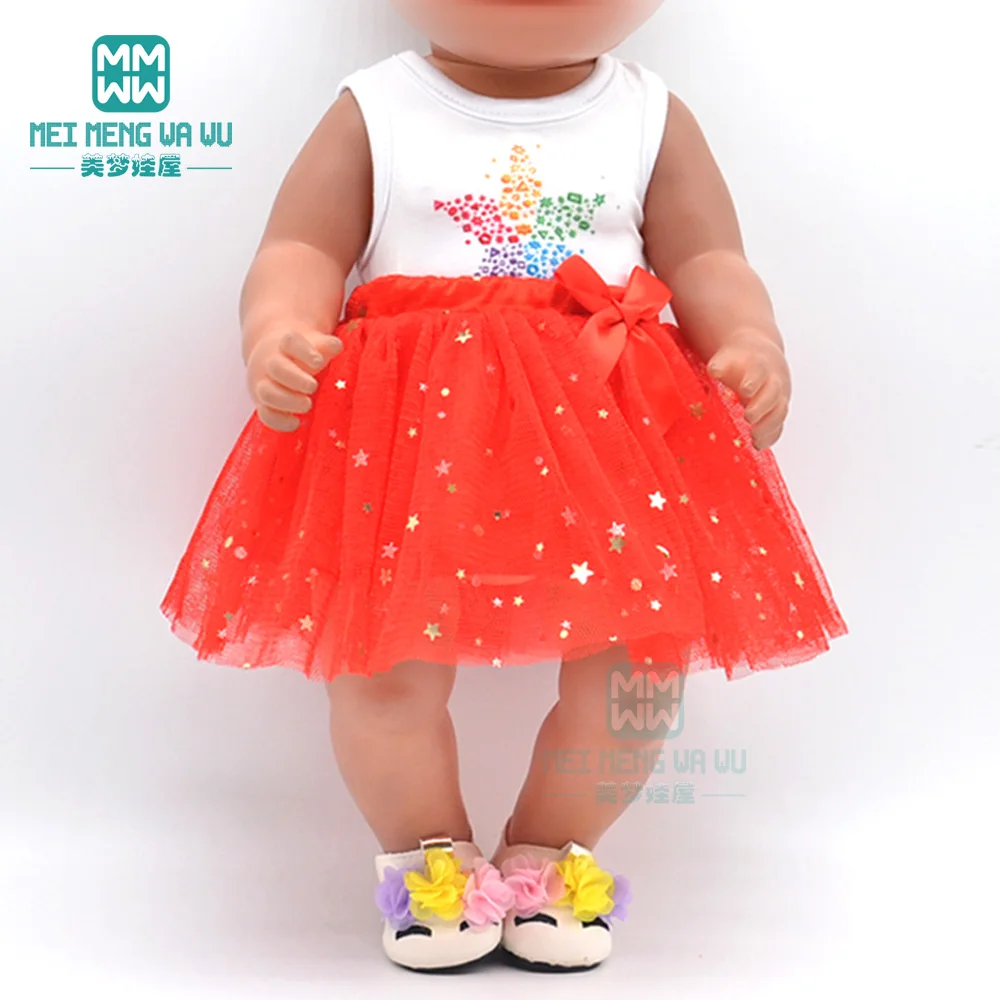 Kleidung für Puppen, passend für 43 cm große New Born Doll American Doll, modischer Jackenanzug, Mullrock, Geschenk – Detail 17
