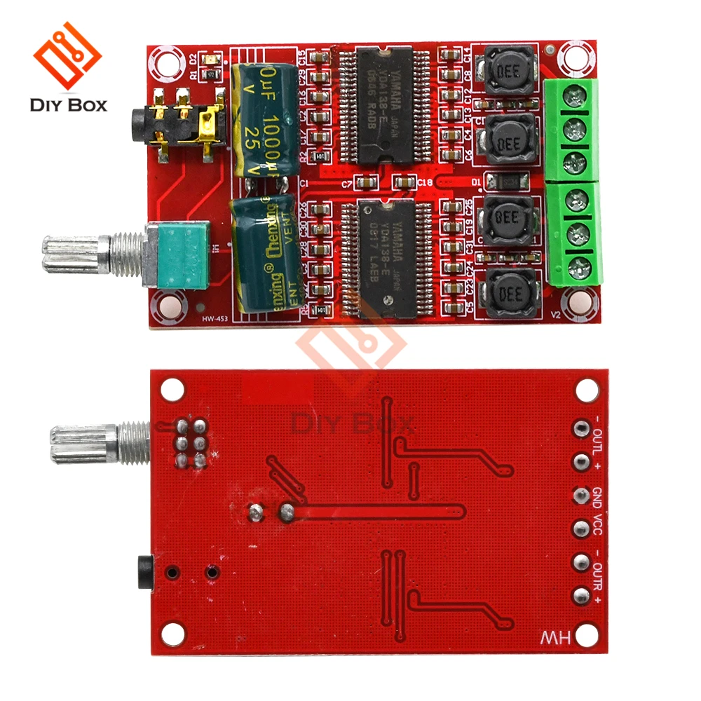 YDA138-E Digital Amplifier Board 20W+20W DC 12-15V Class D Audio Stereo HIFI AMP for Yamaha Speaker XH-M531 with Volume Control