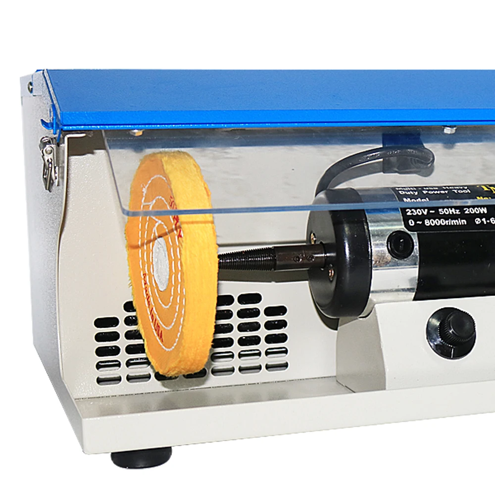 DM-5 Poliermaschine mit Staubsammler, 200 W, 8000 U/min, Schleifmotor, Schmuckpoliermaschine, Tischschleifer, Polierer, 220 V – Detail 7