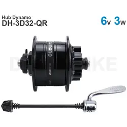 SHIMANO - Hub Dynamo DH-3D37-QR DH-3D32-QR DH-3D32-NT Disc Brake 3.0W CENTER LOCK Quick Release - 16-28 inch wheel size Original