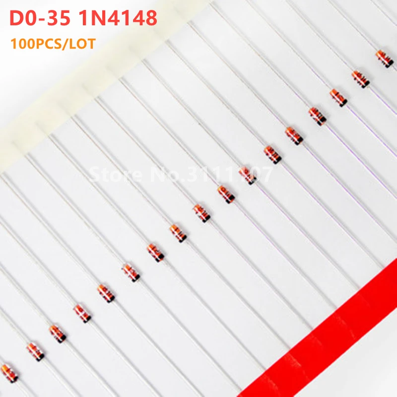 100PCS/LOT D0-35 1N4148 High-speed Switching Diodes