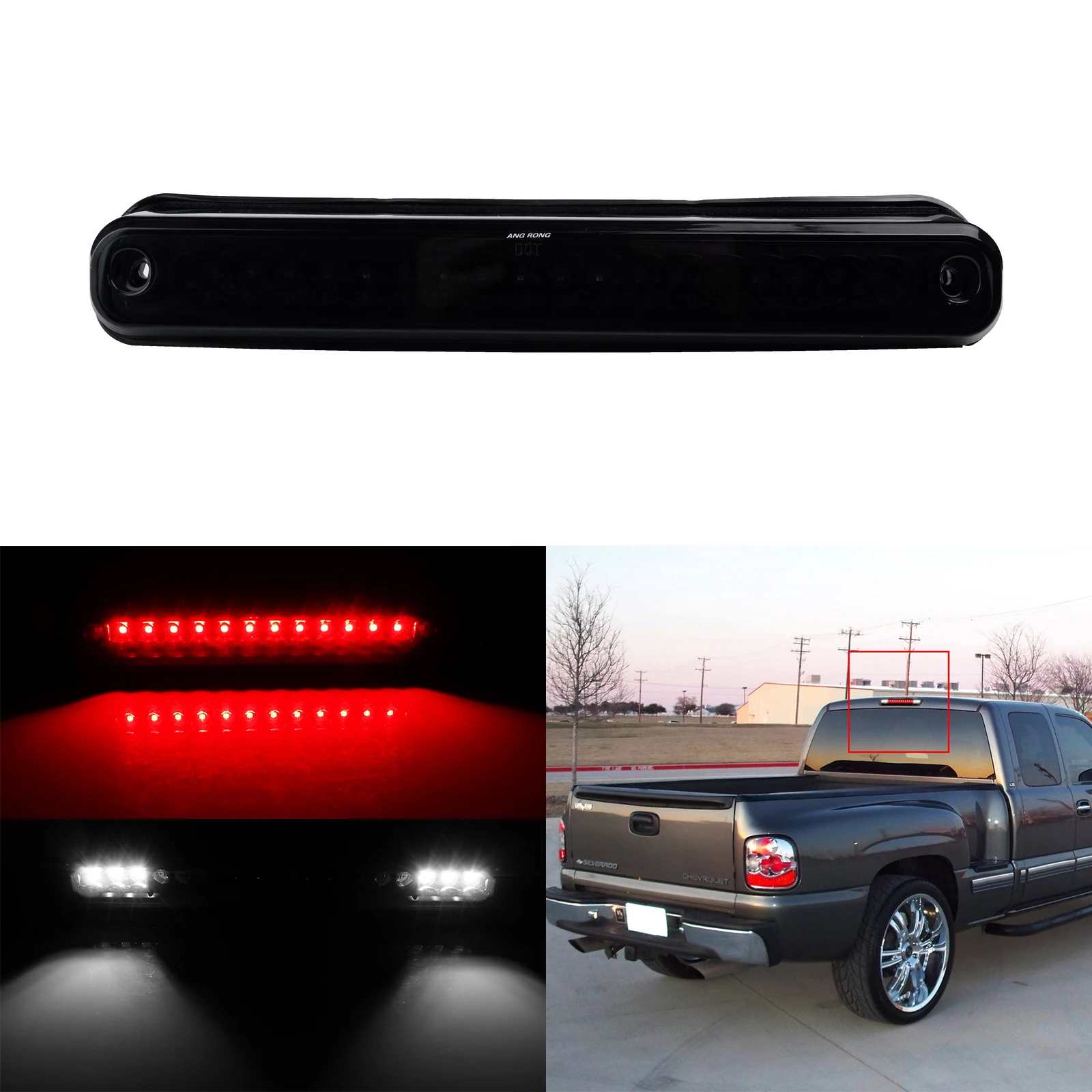 

For Chevy GMC C/K 1500 2500 3500 1988-2000 3rd High Mount Tail Brake Stop Light