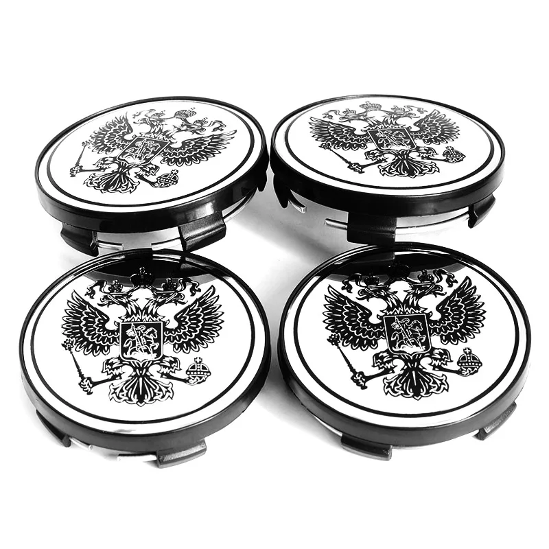 4Pcs 58mm Russia Russian National Shield Car Wheel Center Cap Hub Cap Auto Rim Hubcap Cover Car Styling Modification Accessories