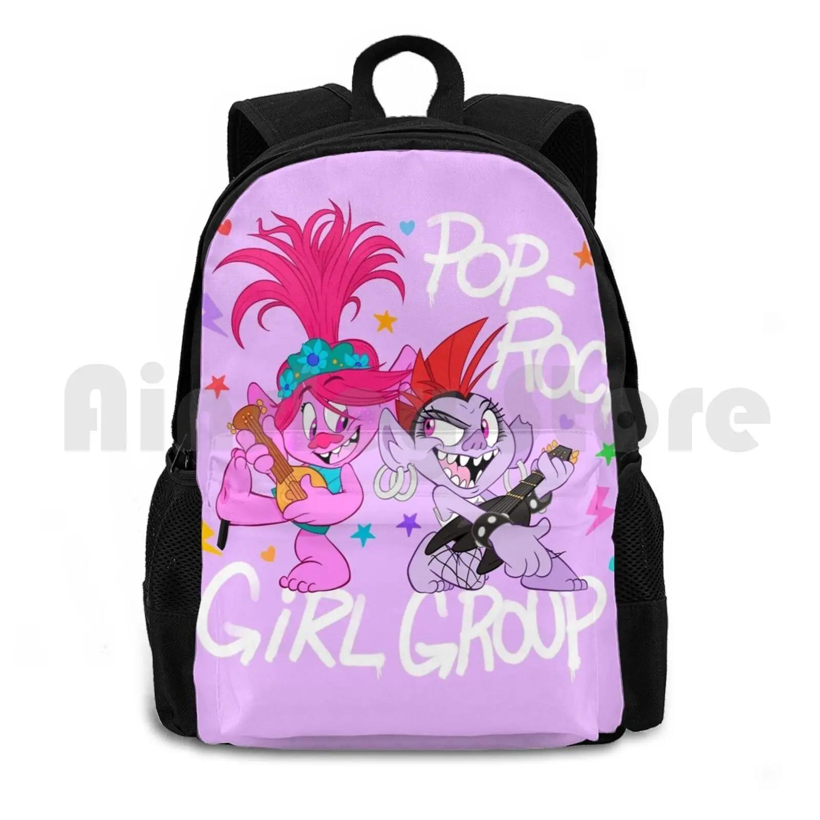 Pop-Rock Girl Group Outdoor Hiking Backpack Riding Climbing Sports Bag Poppy Trolls Poppy Barb Trolls Queen Barb Trolls