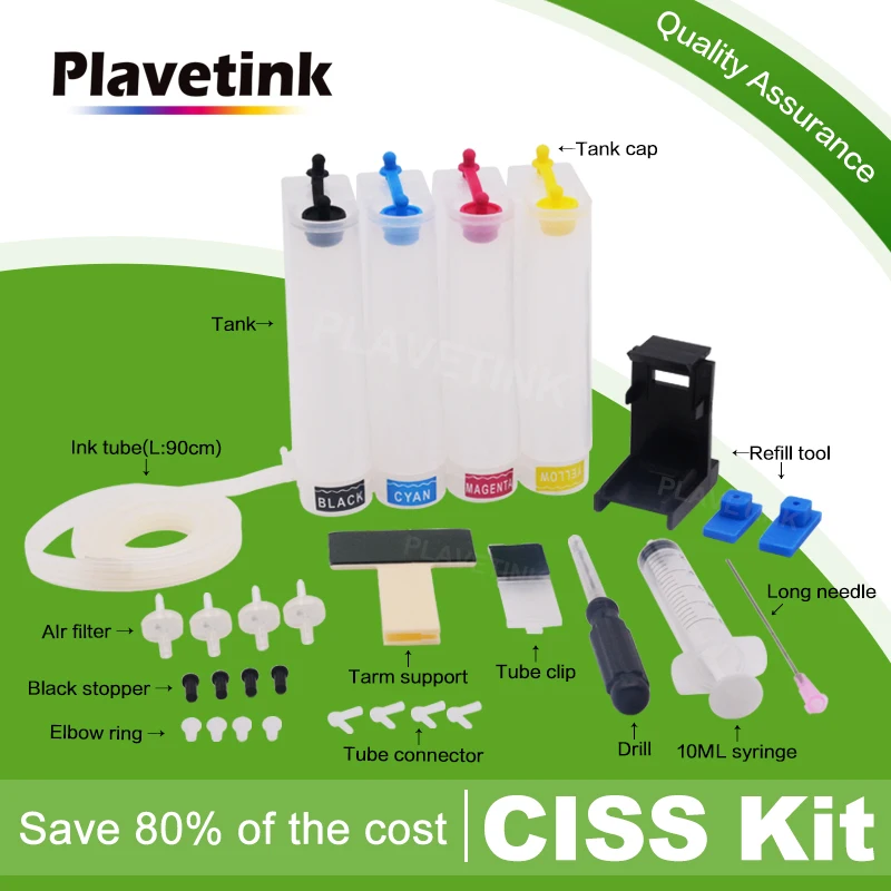 Plavetink Continuous Ink Supply System For Canon PG510 CL511 PG 510 CL 511 Cartridge For Canon Pixma MP250 IP2700 MP480 Printer