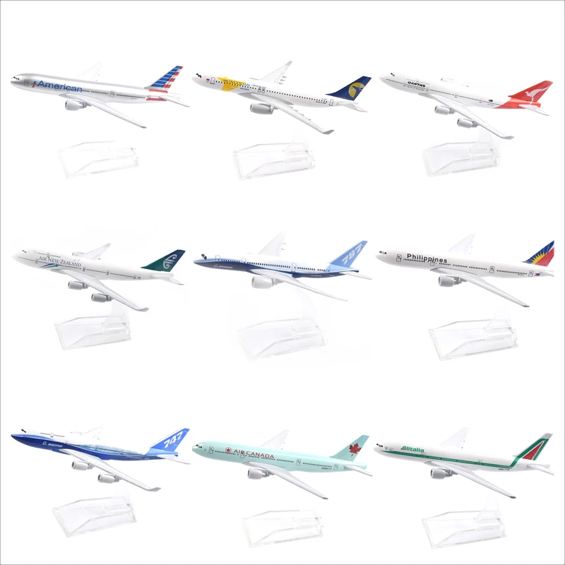 

JASON TUTU Factory Dropshipping 16cm Airbus 380 Boeing 747 Airplane Model Plane Model Aircraft Diecast Metal 1/400 Scale Planes