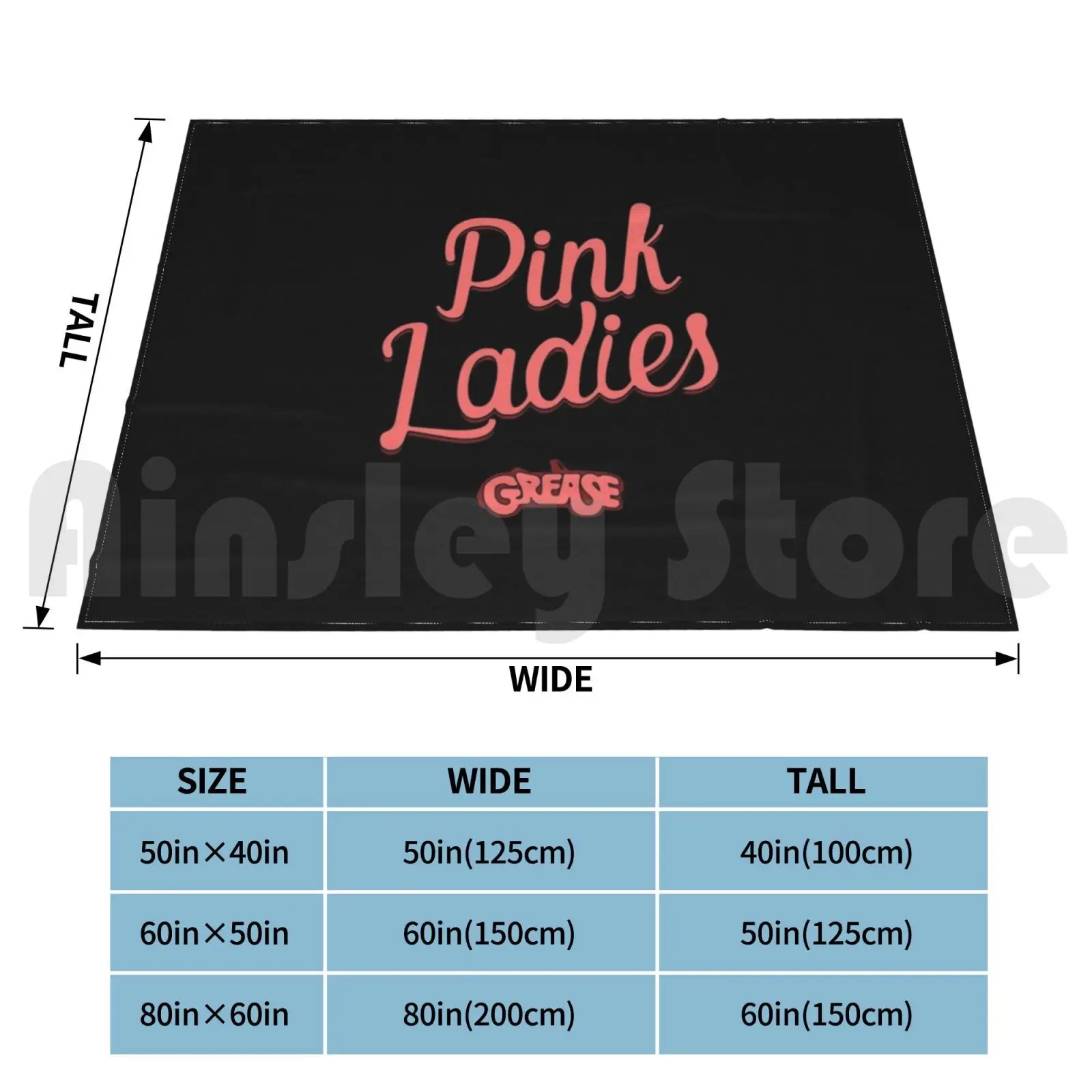 Grease-Pink Ladies Blanket For Sofa Bed Travel Grease Musical Music Retro Vintage Rock Fanboy Classics Cinema