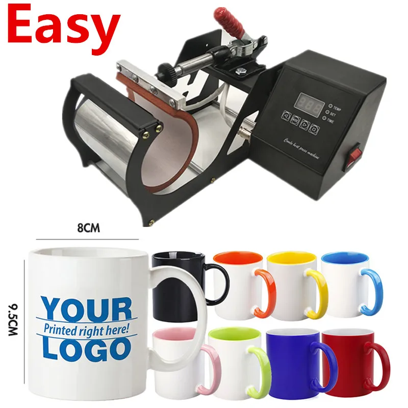 Nueva llegada fácil 11oz taza máquina de prensado en caliente impresora de sublimación máquina de impresión de tazas de transferencia de calor