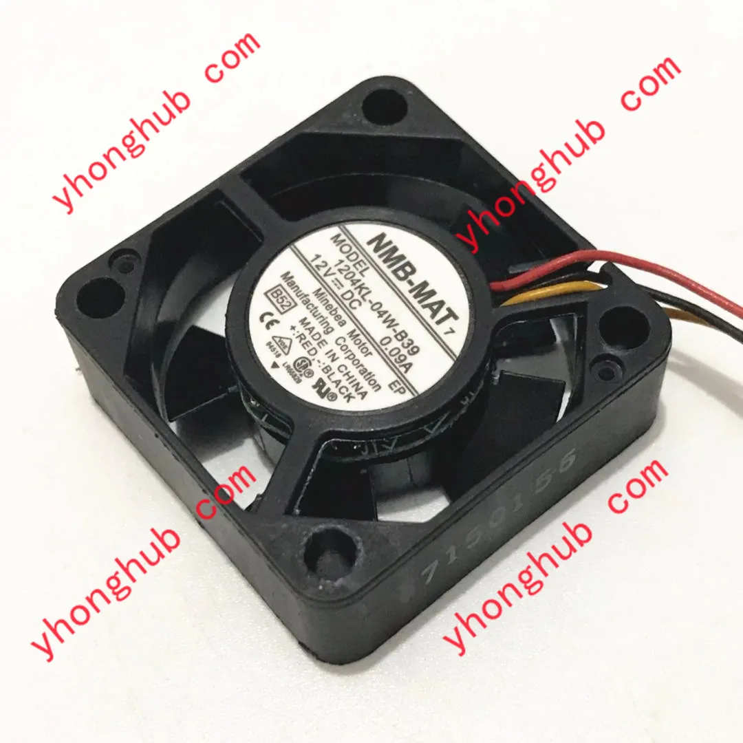 

NMB-MAT 1204KL-04W-B39 B52 DC 12V 0.09A 30x30x10mm Server Cooling Fan