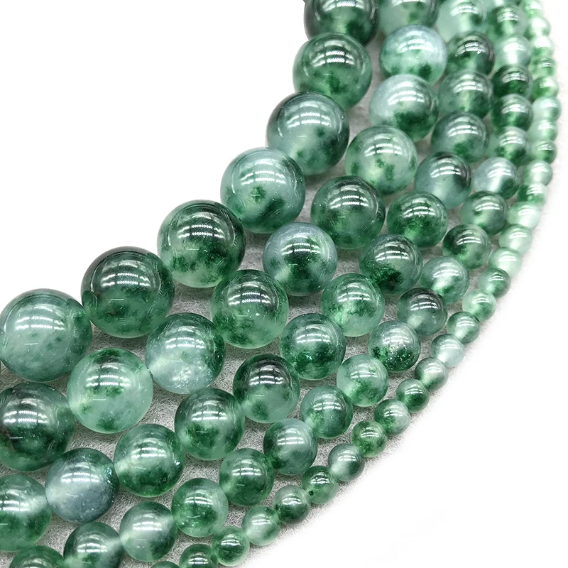 Natural Stone Green Chalcedony  Beads For Jewelry Making DIY Bracelets Necklace Accessories 15\'\' Beads Strand 4/6/8/10/12mm