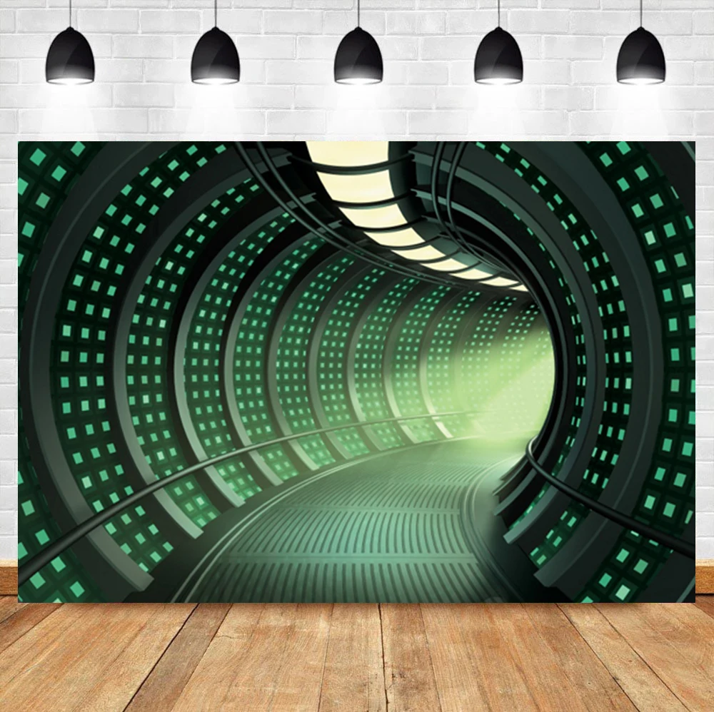 

Laeacco Universe Corridor Space Warehouses Science Fiction Backgrounds Photography Customize Backdrops Props For Photo Studio