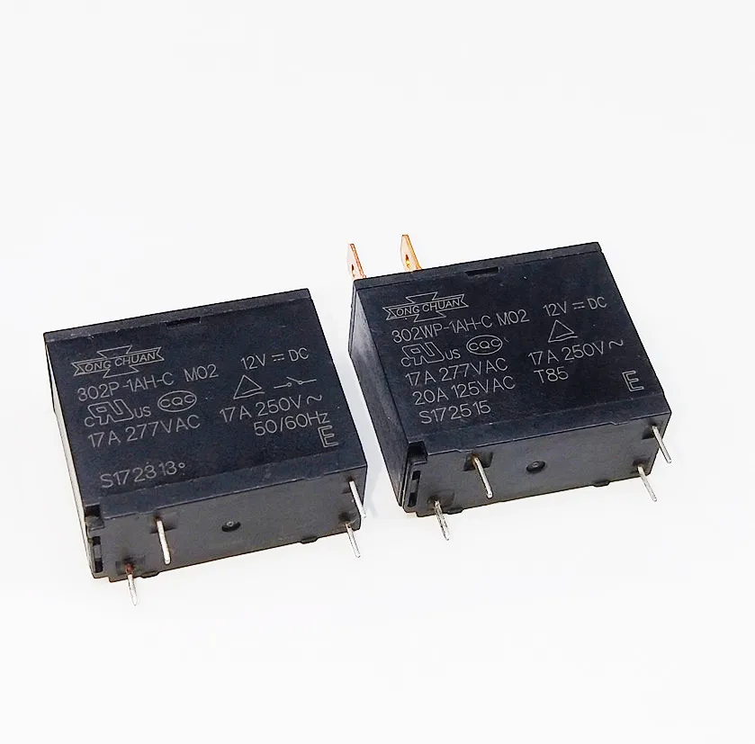 5PCS 100%New Relay 302P-1AH-C 12VDC  302WP-1AH-C 12VDC  302WP-1AB-C  302WP 1AH C 12VD  302P-1AH-C-12VDC  302WP 1AB C 17A 4PIN