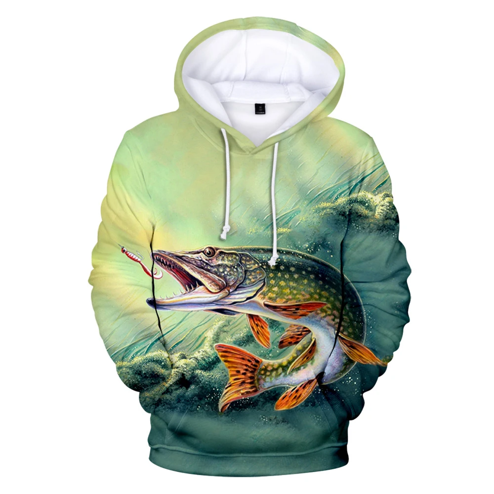 2021 Popular Hoodies 3D Fish Men Women Sweatshirts Fashion Print Hooded Tops Casual Boy Girls Spring Autumn Pullovers Clothes