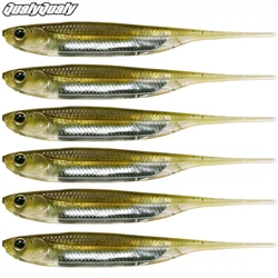 Isca da pesca do silicone Qualyqualy-macio para o sável, 8cm, 2.8g, 6 peças um saco