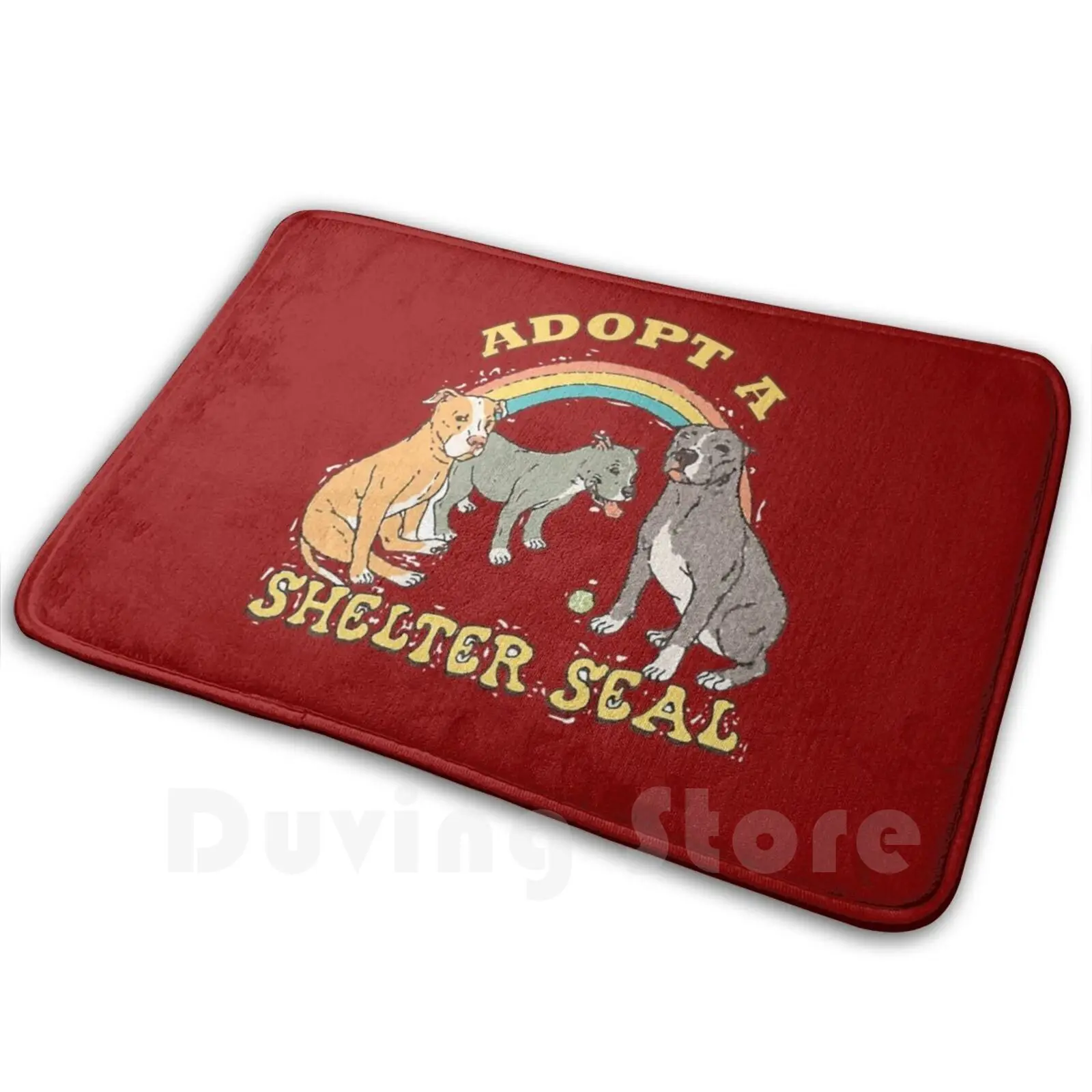 Adopt A Seal Slim Fit Carpet Mat Rug Cushion Soft Dog Dogs Doggo Puppy Puppers Pitbullterrier