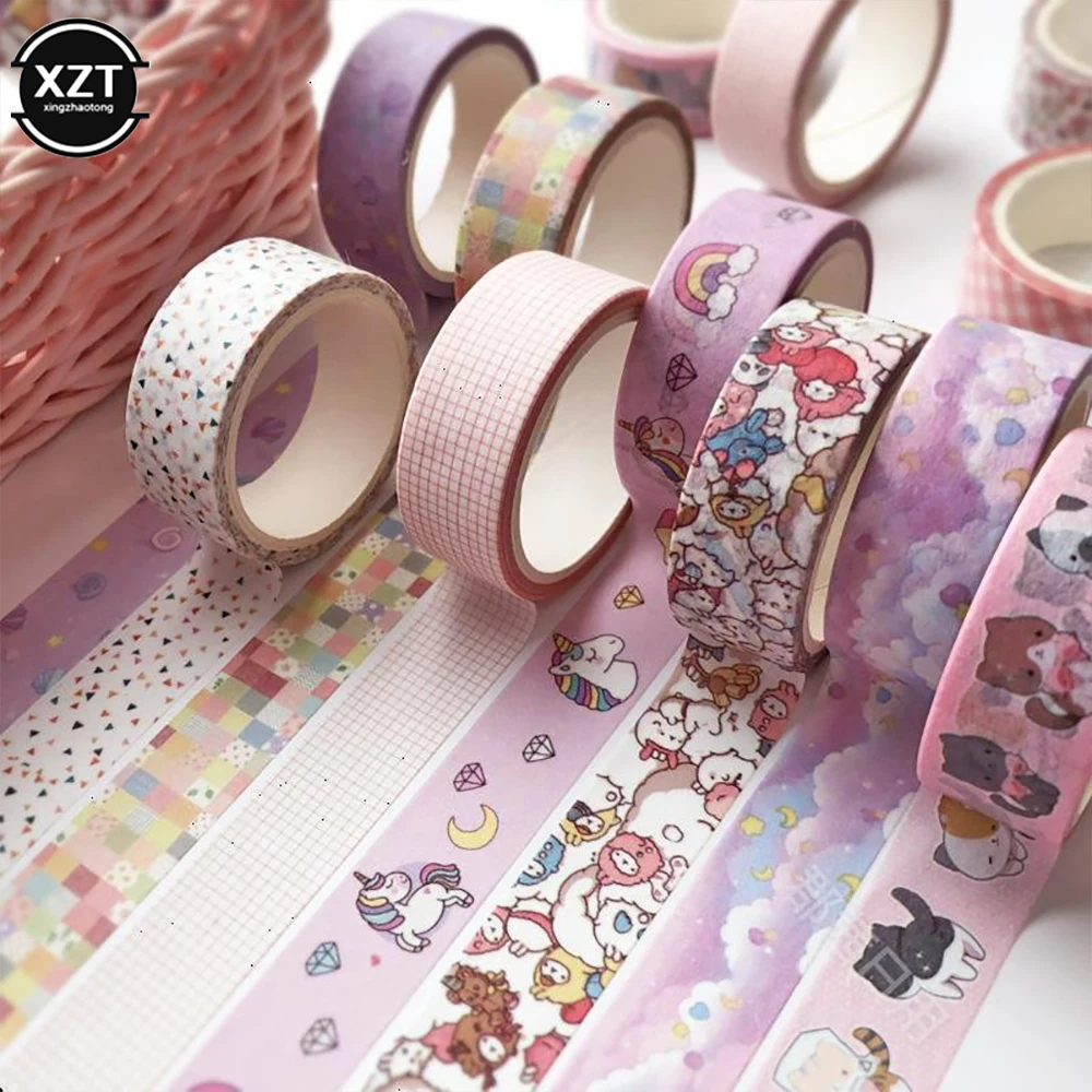 Washi Tape ตกแต่งน่ารักกาวเทป DIY กระดาษกาวสำหรับสติกเกอร์ Scrapbooking โรงเรียนเครื่องเขียนเทป