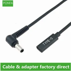 90 Degree DC 19V 5.5 3.0mm Male to USB 3.1 Type C USB-C Female jack Power Plug PD Trigger 5.5*3.0mm For Samsung 19V Laptop Cable