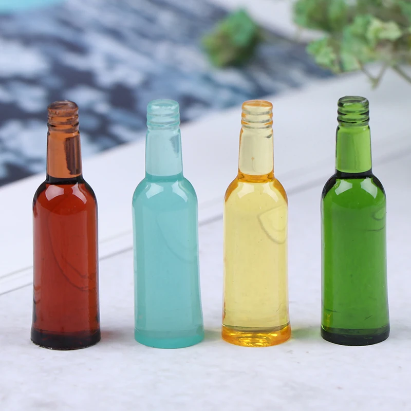 6 uds cerveza vino bebida botella de muñeca comida cocina Sala accesorios 1:12 juguete en miniatura para casa de muñecas