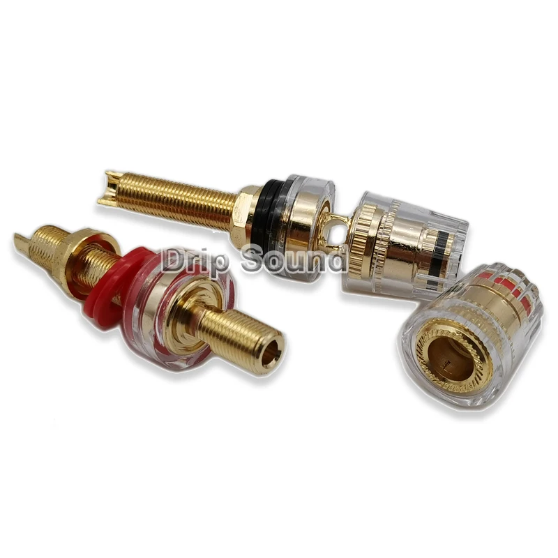 2pcs Amplifier Speaker Terminal Binding Post Cable Plugs Jacks Socket Connector #2