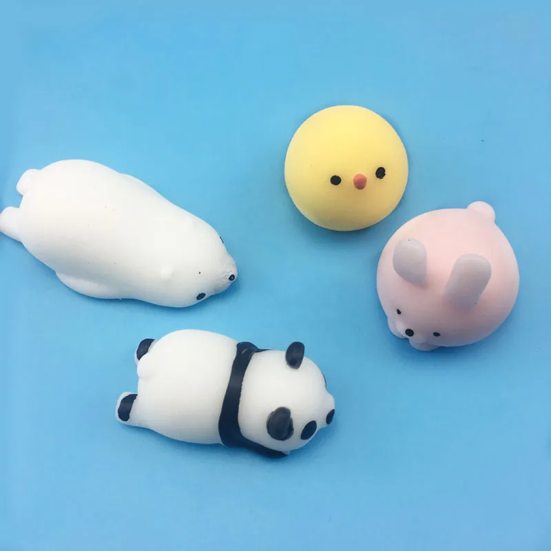 Jouet Mochi mignon Anti-Stress pour enfants, 54 sortes de grains de beauté, doux, traitement amusant, Kawaii, décoration animale TPR, nouveauté, Anti-Stress