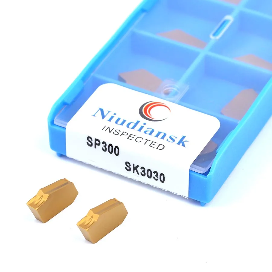 SP200 SK3030 SP300 SK3030 SP400 SK3030 en alliage dur revêtu CVD, outils de rainurage CNC pour le traitement des pièces en acier