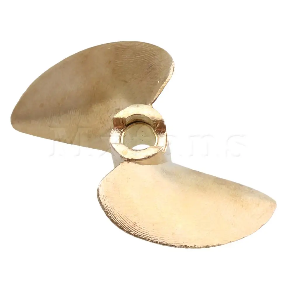 Mxfans Dia 4mm Shaft Center Hole RC Boat 2 Leaves Brass Propeller Dia 37mm P1.4