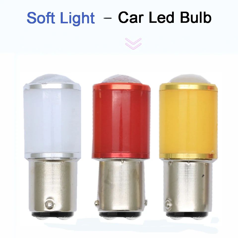 

2 шт. 1157 P21/5 Вт Автомобильные светодиодные стоп-сигналы пластиковая модернизация 6 чипов красочная Поворотная лампа Высокая яркость Авто BA15S S25 белый 12 В