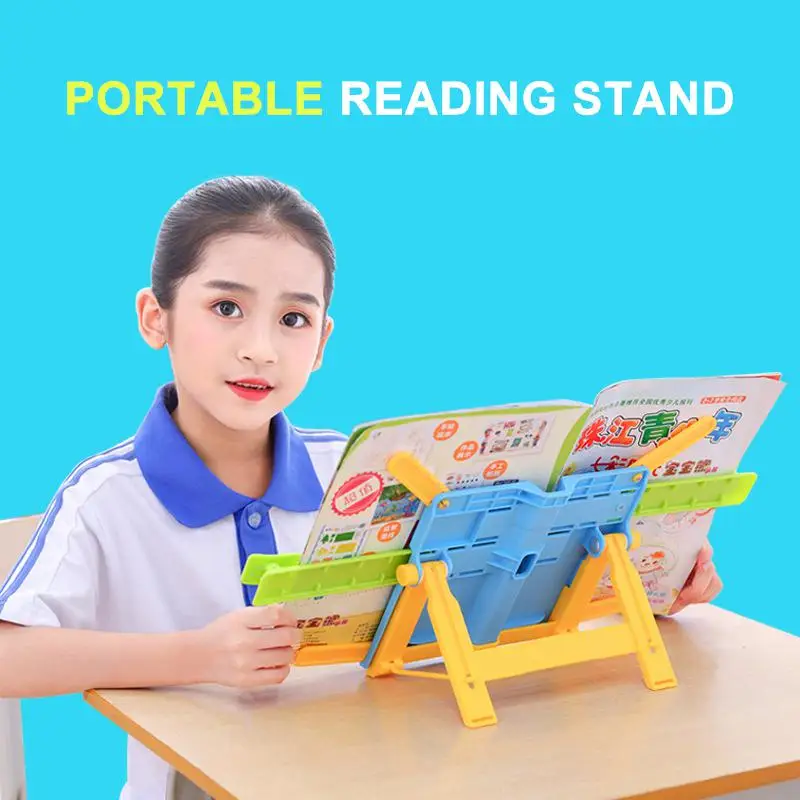 Văn Phòng Nhiều Màu Sách Đế Đứng Di Động Có Thể Gập Lại Bookend Bookstand Hỗ Trợ Đọc Cho Học Sinh Sinh Viên Trẻ Em Viết Chân Đế