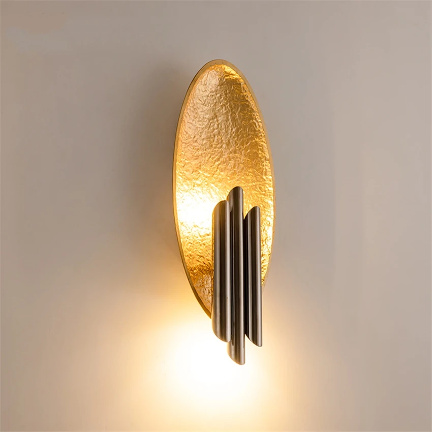 Nordic Luxury Resin Gold Wall Lamps Modern Living Room Bedroom Aisle Stair Sconce Wall Lights Bathroom Mirror Lights Fixtures