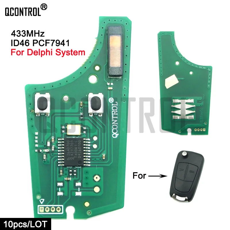 

QCONTROL Car Control Remote Key Electronic Circuit Board for Opel/Vauxhall Corsa D 2007-2012, Meriva B 2010-2013 Keyless Entry