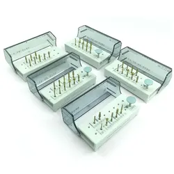 5Types Dental Lab Burs Dental Teeth Polishing Drills Preparation Kit Anterior Posterior Ceramics Crown Dentist Supplies
