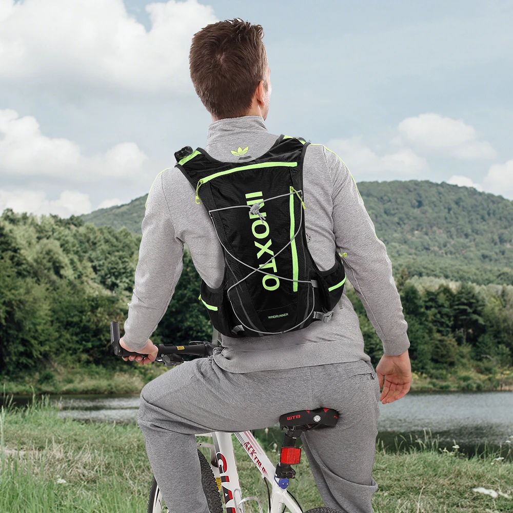 running hydrating vest backpack 8L, cycling hydrating backpack hiking marathon hydrating, with 1.5L water bag 500ml water bottle