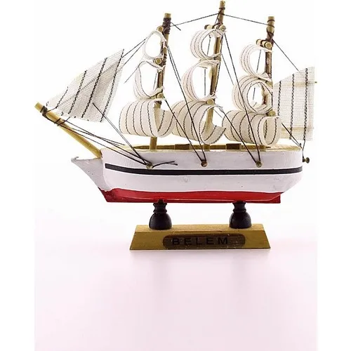 Deco Elite Wood Handmade Sailing Ship Scale Model Decorative Hobby 12 cm- F