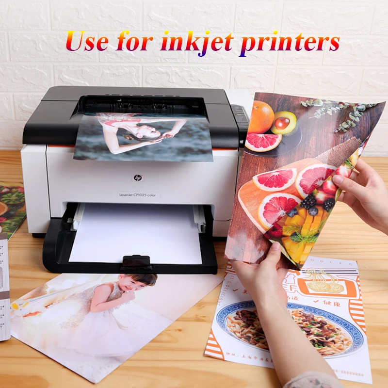 Papel fotográfico A4 de doble cara de alto brillo para impresora de inyección de tinta 120g 140g 160g 200g 240g 260g 280g 300g