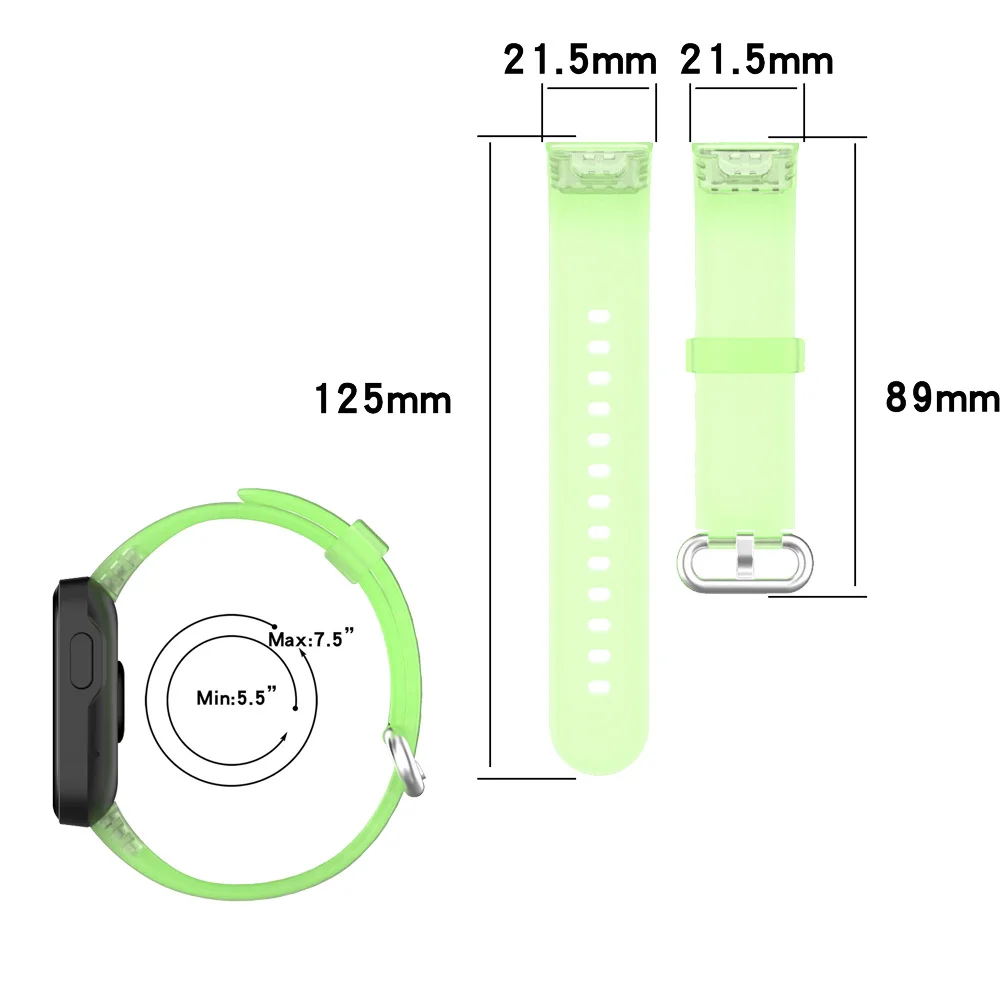 BEHUA Band Strap Replacement for Xiaomi MI Watch Lite Redmi Wristband Accessories Watchband Transparent Fashion Sport Correa