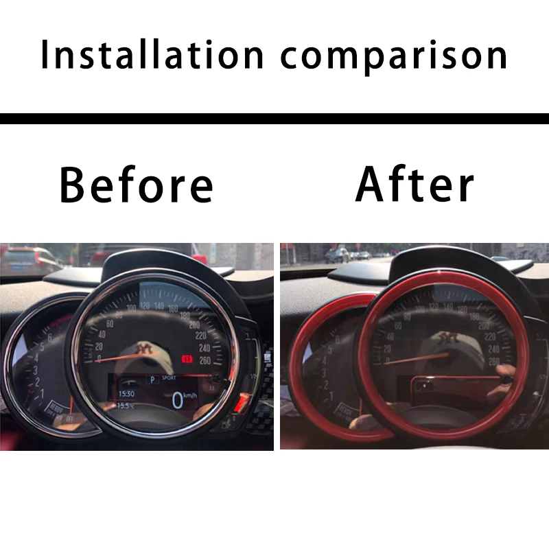 

Для MINI ONE Cooper S F56 F55 F57 Clubman F54 Countryman F60 автомобильный тахометр декоративная крышка аксессуары для модификации интерьера